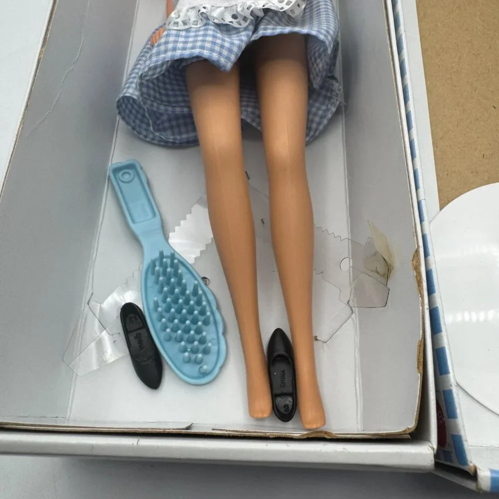 Little Debbie Barbie Collectors Edition Doll Blue Gingham Dress Mattel 1993 Box